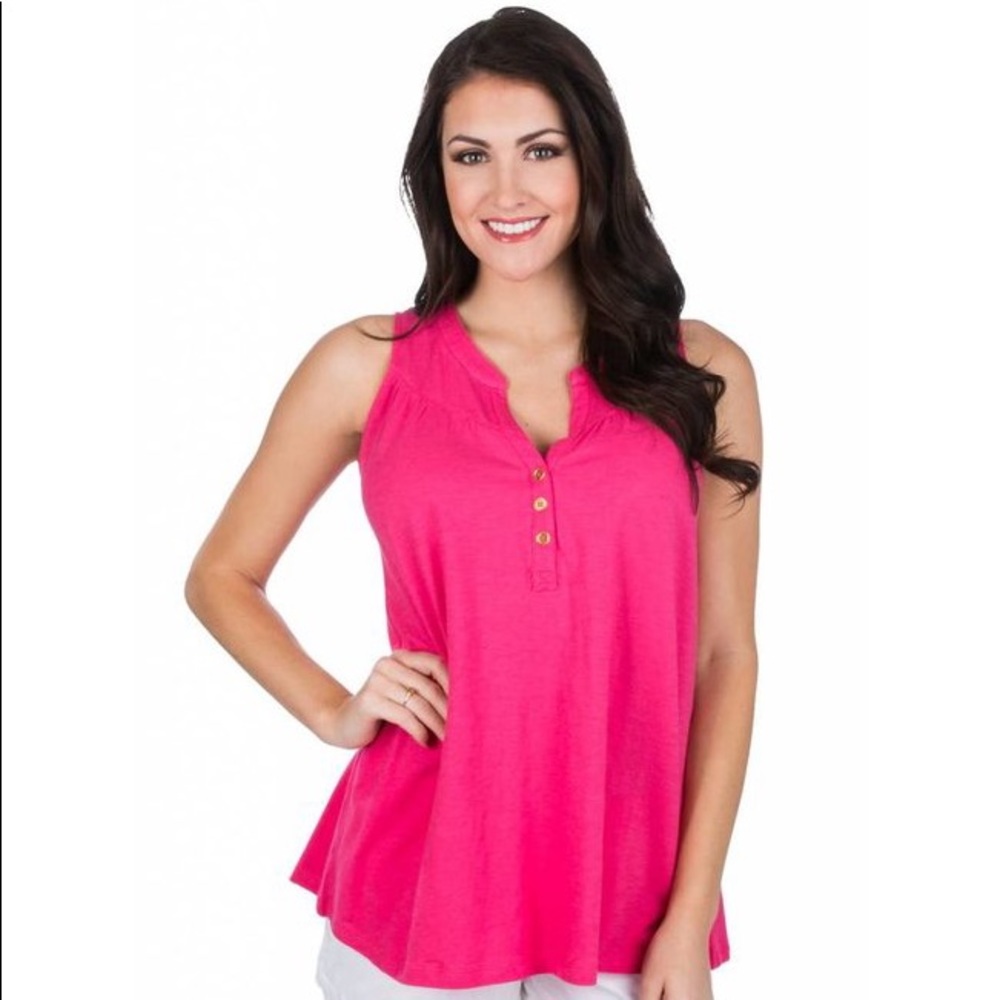 Lauren James Rasberry Ali Slub top NWT multiple sizes available hot pink